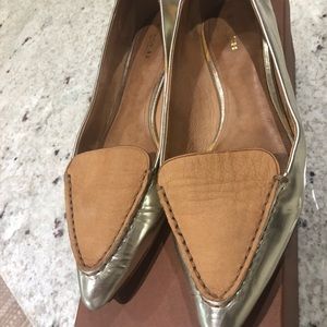 Coach metallic flats